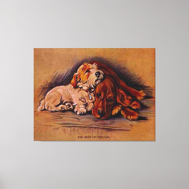 "Vintage Dog Artist, Lucy Dawson" Canvas Print (Front)