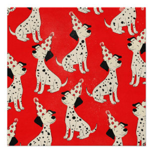 Vintage Dog Birthday  Poster