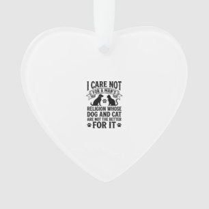 Vintage Dog Cat Religion Quote Pet Lover Design_1 Ornament