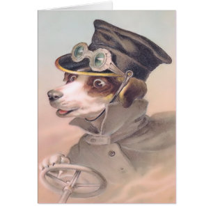 Vintage Dog Chauffeur Card