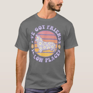 Vintage Dog Corgi Mum I've Got Friends In Low Plac T-Shirt