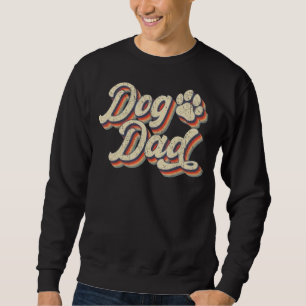 Vintage Dog Dad Cool Father's Day  Retro Sweatshirt
