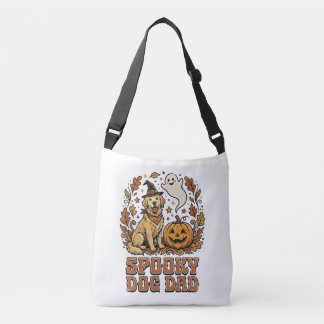 Vintage Dog Dad Halloween Graphic Crossbody Bag