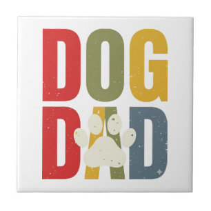 Vintage Dog Dad Paw Print Retro Typography Shirt_1 Tile