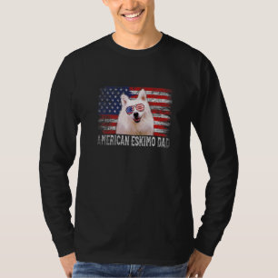 Vintage Dog Dad Retro American Eskimo Dad Father's T-Shirt