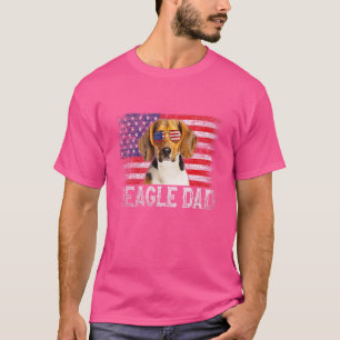 Vintage Dog Dad Retro Beagle Dad Father's Day T-Shirt