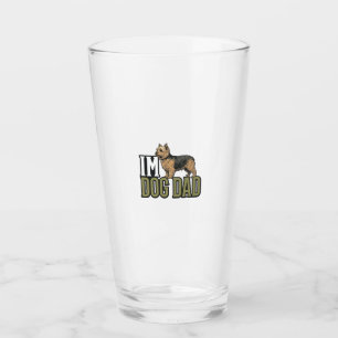 Vintage Dog Dad Terrier Engraving Shirt Design_1 Glass