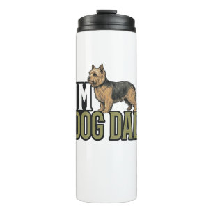 Vintage Dog Dad Terrier Engraving Shirt Design_1 Thermal Tumbler