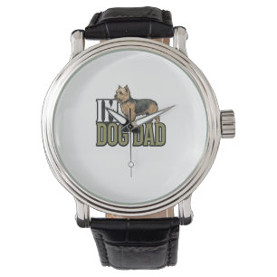 Vintage Dog Dad Terrier Engraving Shirt Design_1 Watch