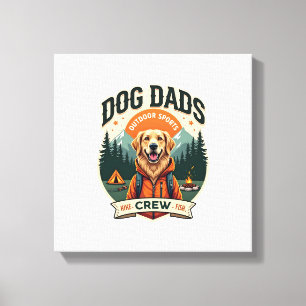 Vintage Dog Dads Outdoor Sports Crew Golden Retrie Canvas Print