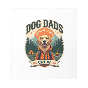 Vintage Dog Dads Outdoor Sports Crew Golden Retrie Notepad