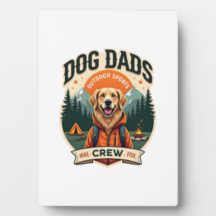 Vintage Dog Dads Outdoor Sports Crew Golden Retrie Plaque