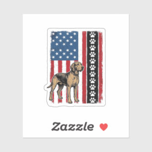 Vintage Dog Flag Paw Print Patriotic Shirt Design_
