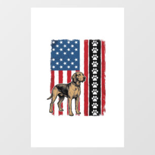 Vintage Dog Flag Paw Print Patriotic Shirt Design_