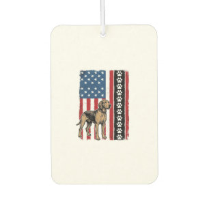 Vintage Dog Flag Paw Print Patriotic Shirt Design_ Car Air Freshener