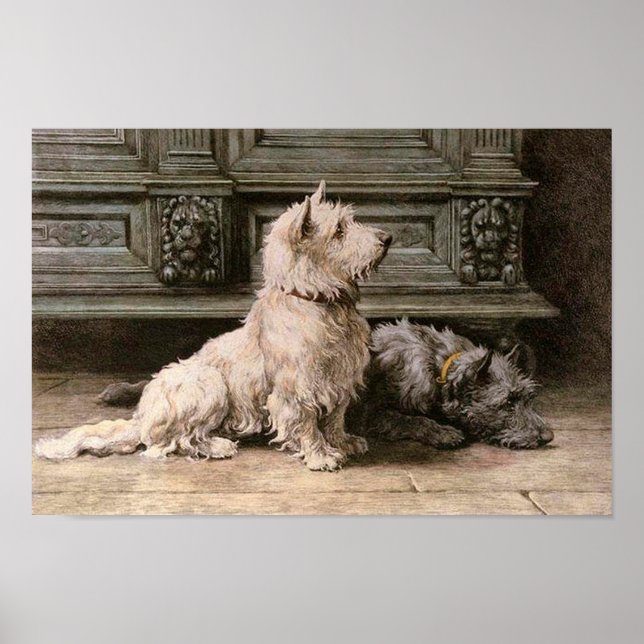 Vintage Dog Image Poster (Front)
