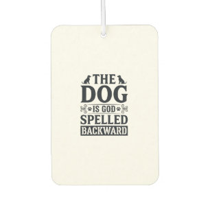 Vintage Dog Is God Spelled Backward Shirt Design_1 Car Air Freshener
