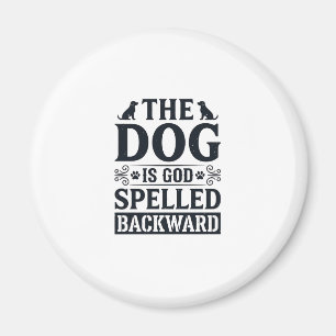 Vintage Dog Is God Spelled Backward Shirt Design_1 Magnet