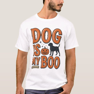 Vintage Dog Is My Boo Halloween Shirt Design_1