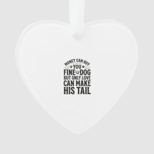 Vintage Dog Love Quote Typography Design_1 Ornament