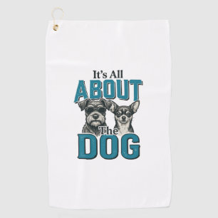 Vintage Dog Lover Quote Vector Design_1 Golf Towel