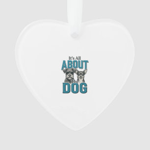 Vintage Dog Lover Quote Vector Design_1 Ornament