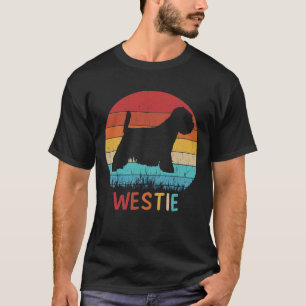 Vintage Dog Lover Silhouette Westie T-Shirt