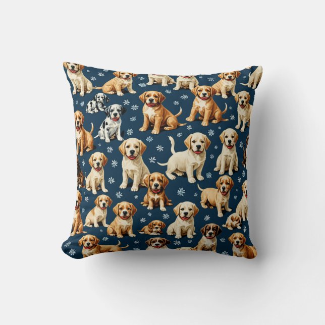 Vintage dog pillows cushion (Front)