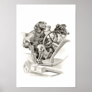 Vintage Dog Poster