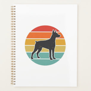 Vintage Dog Sunset Silhouette Vector Design_1 Planner