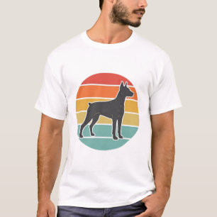 Vintage Dog Sunset Silhouette Vector Design_1 T-Shirt