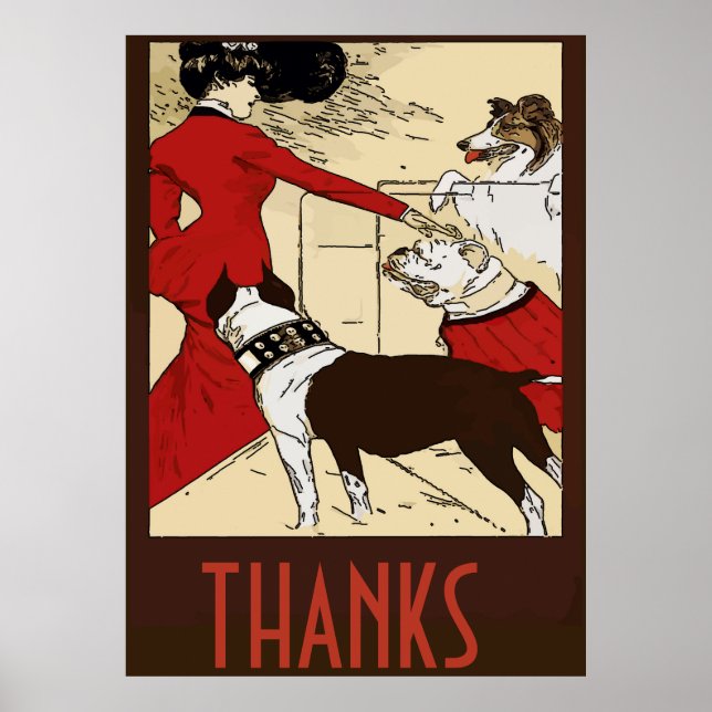 Vintage Dogs Poster (Front)