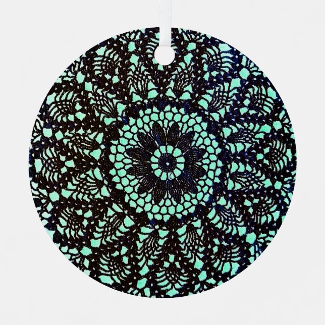 Vintage Doily Print Ornament (Front)