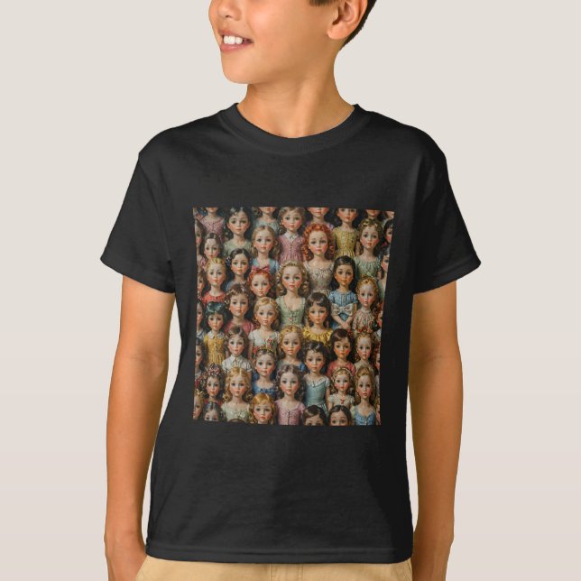Vintage Dolls Sticker  T-Shirt (Front)