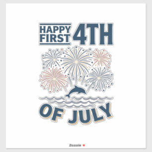 Vintage Dolphin 4th of July Fireworks Shirt Design