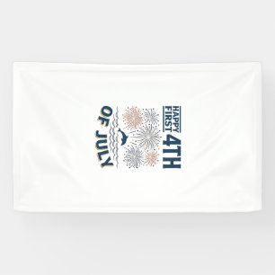 Vintage Dolphin 4th of July Fireworks Shirt Design Banner