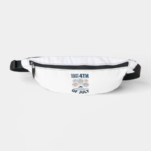 Vintage Dolphin 4th of July Fireworks Shirt Design Bum Bags