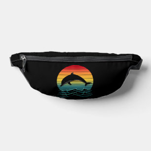 Vintage Dolphin Sunset Ocean Bum Bags