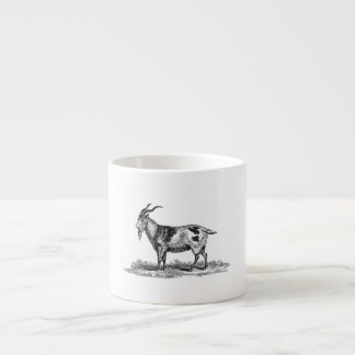 Vintage Domestic Goat Illustration - 1800's Goats Espresso Cup