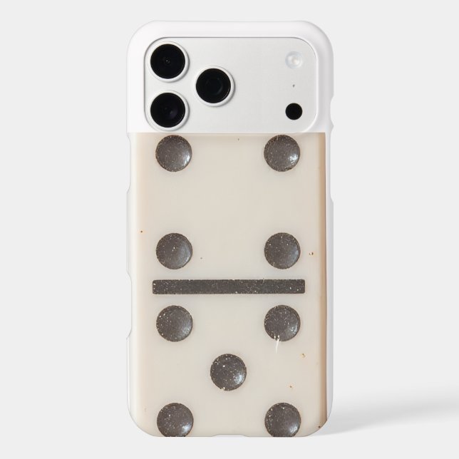 Vintage Domino Tile iPhone Case – Retro Game-Inspi (Back)