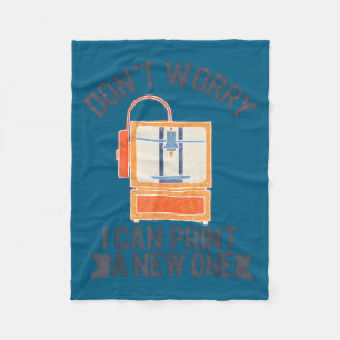 Vintage Don’t Worry I Can Print A New One Funny 3d Fleece Blanket