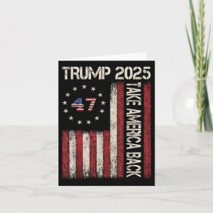 Vintage Donald Trump Take America Back 2025 Americ Card