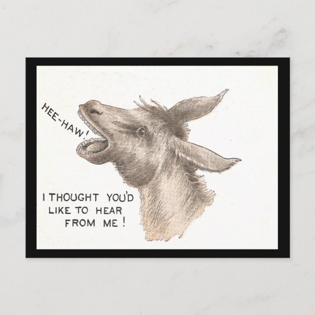 Vintage Donkey Comics Postcard (Front)