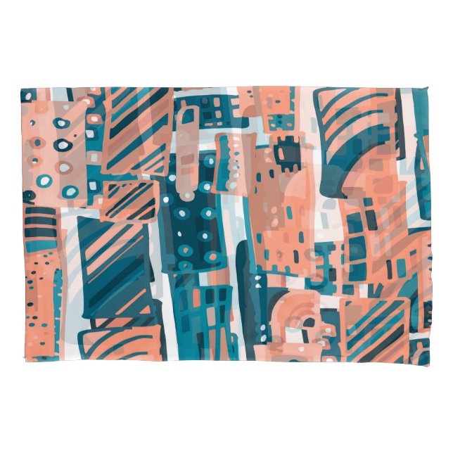 Vintage Doodle Seamless Pattern. Pillowcase (Front)