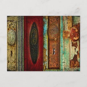 Vintage Door Knob Photography Postcard