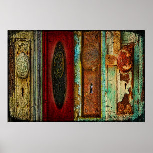Vintage Door Knob Photography Poster