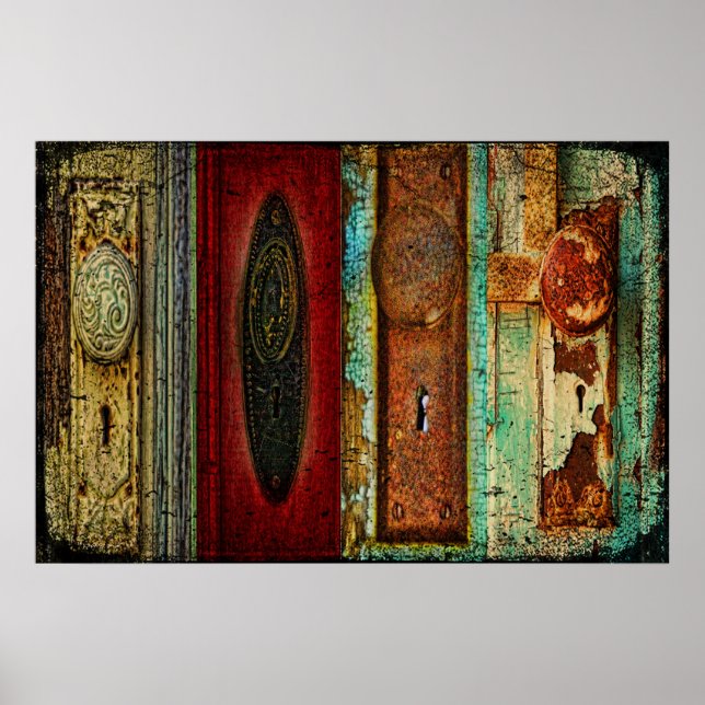 Vintage Door Knob Photography Poster (Front)