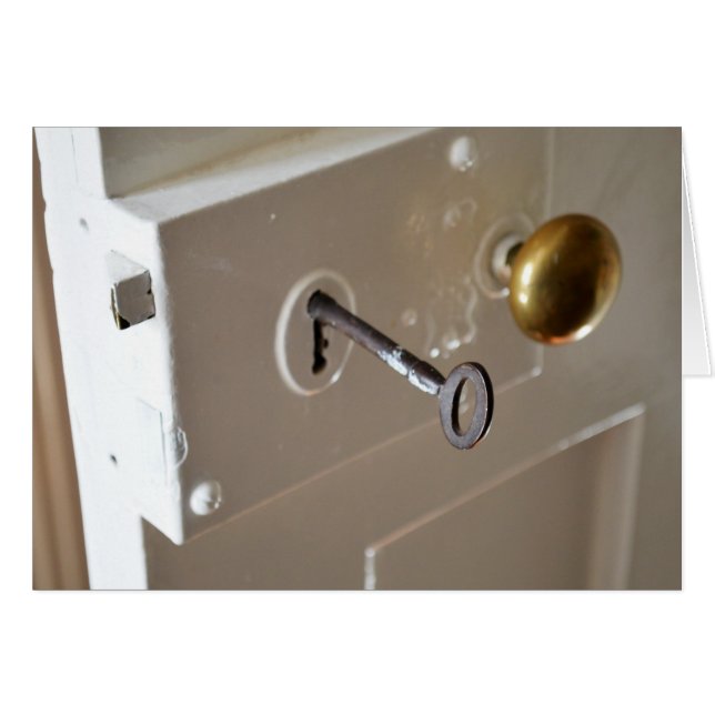 Vintage Door Lock and Key (Front Horizontal)