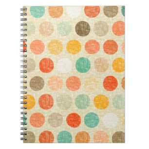 vintage dot spiral notebook