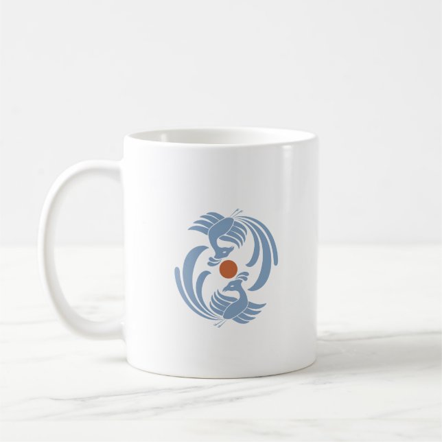 vintage double-phoenix coffee mug (Left)